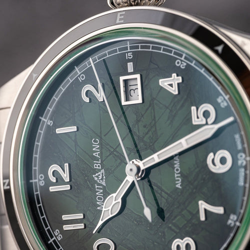 Montre Montblanc 1858 Date 0 Oxygen - Montre en acier 58 Facettes TOT-02398