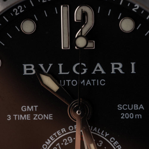 Montre Bulgari Diagono GMT - Montre SD38SGMT 58 Facettes TOT-02353