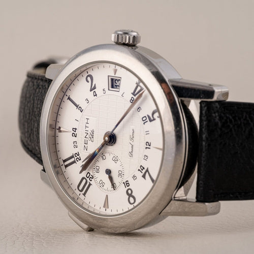 Montre Zenith Port Royal Elite Dual Time - Montre en acier 58 Facettes TOT-02331