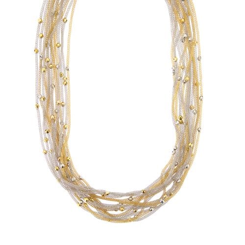 Collier Collier multifils - 2 ors 18 ct à billes facettées 58 Facettes 26987