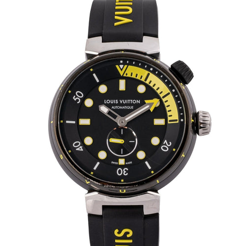 Montre Louis Vuitton Tambour Street Divers - Montre QA122Z en acier 58 Facettes TOT-02315