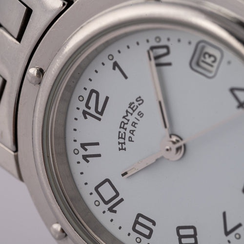 Montre Hermès Clipper - Montre CL4.210 en acier 58 Facettes TOT-02372