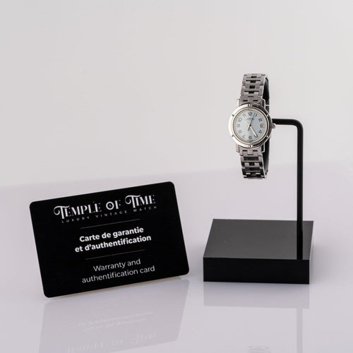 Montre Hermès Clipper - Montre CL4.210 en acier 58 Facettes TOT-02372