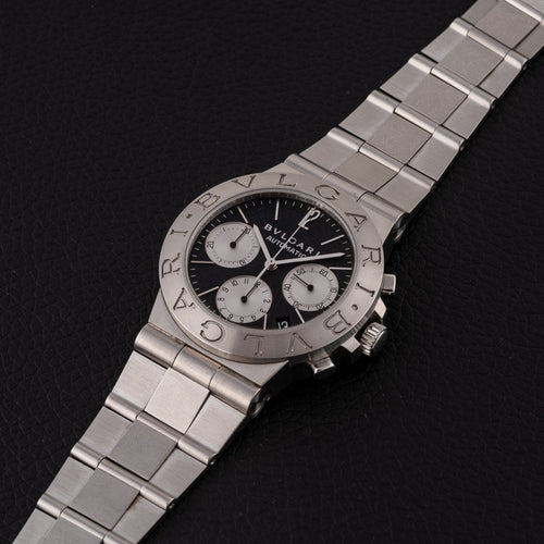 Montre Bulgari Diagono - Montre CH35S en acier 58 Facettes TOT-02371