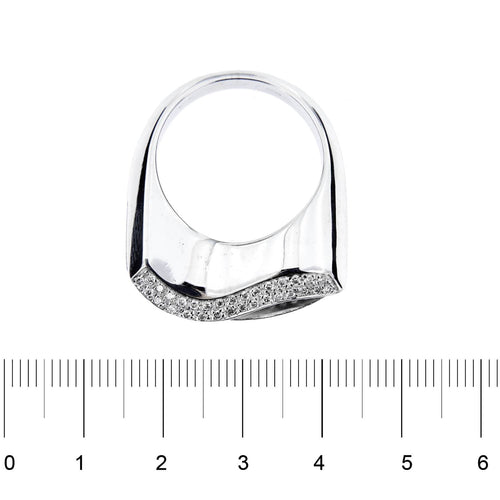 Bague 56 Bague en or blanc 18 ct à diamants taille brillant 58 Facettes 26314