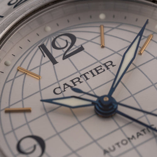 Montre Cartier Pasha GMT - Montre en acier 58 Facettes TOT-02314