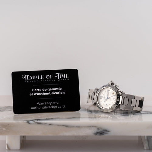 Montre Cartier Pasha GMT - Montre en acier 58 Facettes TOT-02314