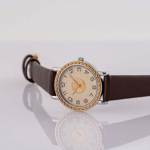 Montre Hermès Sellier - Montre 83.03 en acier 58 Facettes TOT-02444
