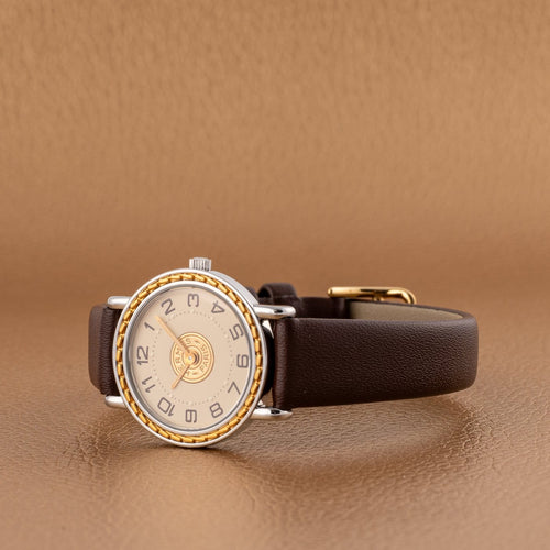 Montre Hermès Sellier - Montre 83.03 en acier 58 Facettes TOT-02444