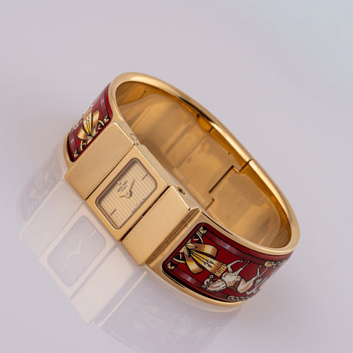 Montre Hermès Loquet - Montre L01.201 plaqué or 58 Facettes TOT-02418