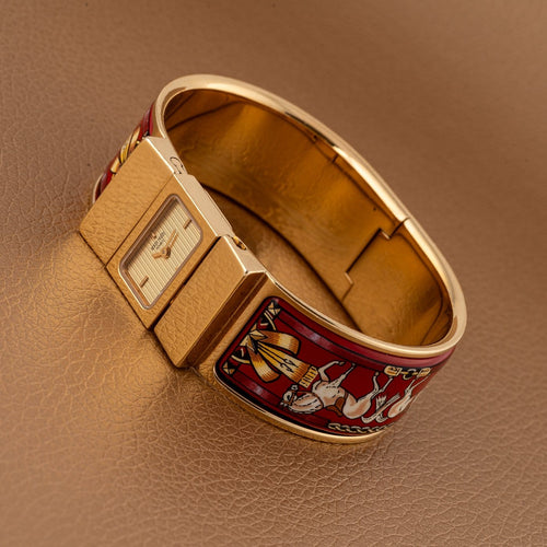 Montre Hermès Loquet - Montre L01.201 plaqué or 58 Facettes TOT-02418