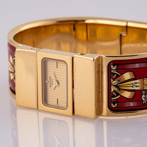 Montre Hermès Loquet - Montre L01.201 plaqué or 58 Facettes TOT-02418