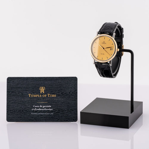 Montre Omega De Ville - Montre quartz en acier et plaqué or 58 Facettes TOT-01793