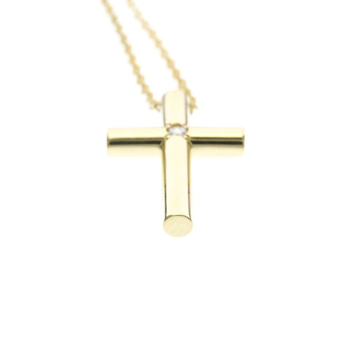 Pendentif Tiffany & Co. - Pendentif croix en or jaune 18K et diamant 58 Facettes d5ynktsadv