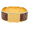 Hermès Zatrzask - metalowa bransoletka bangle z nadrukowaną emalią 58 Facettes q8b78hsd8k
