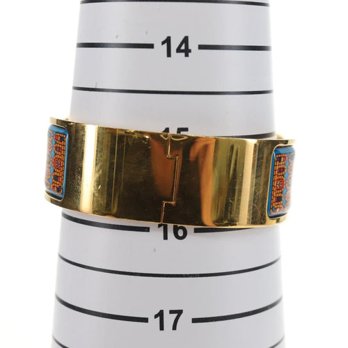 Hermès Zatrzask - metalowa bransoletka bangle z nadrukowaną emalią 58 Facettes q8b78hsd8k