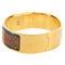 Hermès Zatrzask - metalowa bransoletka bangle z nadrukowaną emalią 58 Facettes q8b78hsd8k