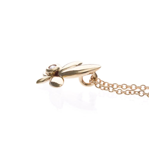 Tiffany & Co. Paloma Picasso - Přívěsek Olive Leaf z růžového zlata a diamantu 58 Facettes vt9tesv8ru