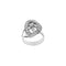 Bague 53 Bague triangulaire - Diamants en or blanc 18 ct 58 Facettes 30674