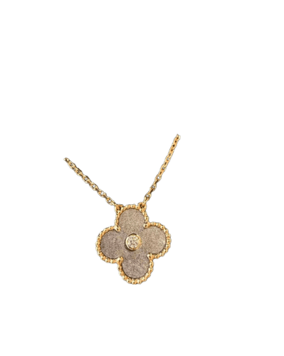 Van Cleef & Arpels Vintage Alhambra - Riipus ruusukullasta, obsidiaanista ja timantista 58 Facettes jnci170