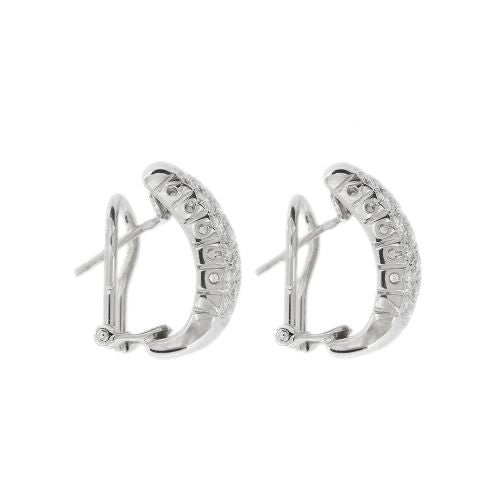 Boucles d'oreilles Boucles d'oreilles puces en or blanc 18 ct et diamants 58 Facettes 31073