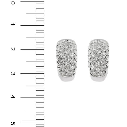 Boucles d'oreilles Boucles d'oreilles puces en or blanc 18 ct et diamants 58 Facettes 31073