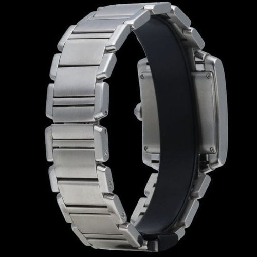 Cartier Tank Française - Orologio in acciaio 58 Facettes MT45646