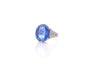 Bague 54 Bague en platine avec saphir de Ceylan 18,49 ct et diamants 58 Facettes 23318 / 23216