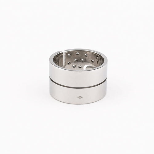 Bague 51 Dinh Van Seventies - Bague en or blanc et diamants 58 Facettes 37781