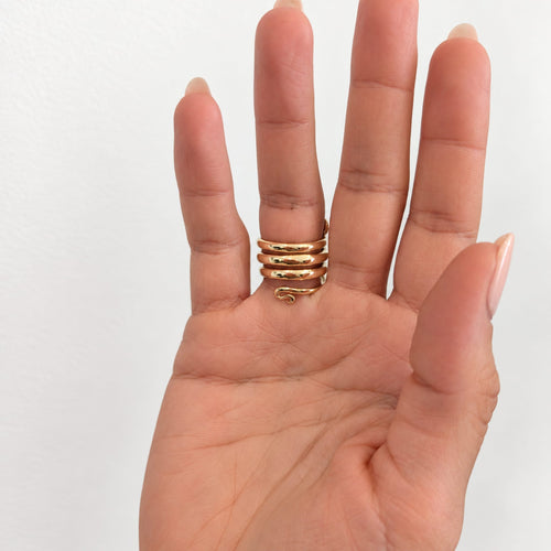 Bague 53 Bague serpent en or jaune 18 carats 58 Facettes 37628
