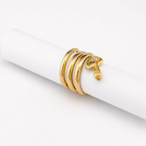 Bague 53 Bague serpent en or jaune 18 carats 58 Facettes 37628