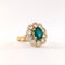 Bague 50 Bague marguerite en or jaune avec émeraude et diamants 58 Facettes 37626