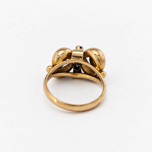 Bague 54 Bague Art nouveau en or jaune 18 carats et saphirs 58 Facettes 37712