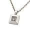Pendentif Chopard Happy Diamonds - Pendentif carré en or blanc et diamant 58 Facettes 36803