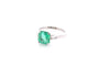 Bague 53 Bague émeraude 2,16 ct et diamants en platine 58 Facettes 27219-27364B