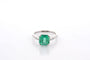 Bague 53 Bague émeraude 2,16 ct et diamants en platine 58 Facettes 27219-27364B