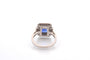 Bague 53 Bague vintage en platine avec saphir de Ceylan et diamants 58 Facettes 26693-27261