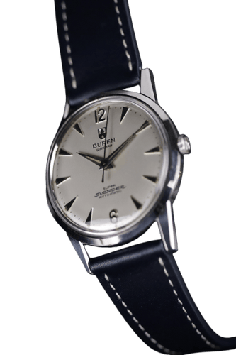 Buren Super Slender Automatic - Montre micro-rotor en acier 58 Facettes prod_01KQMR8N7BWGGB10BQ88RYA05F