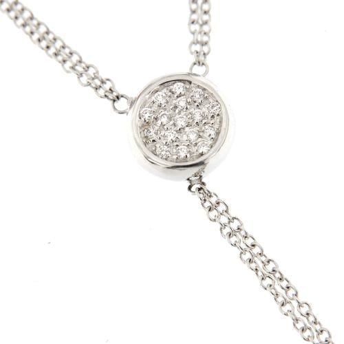 Collier Collier - Double rang en or blanc 18 kt avec perles de Tahiti et diamants 58 Facettes 24122