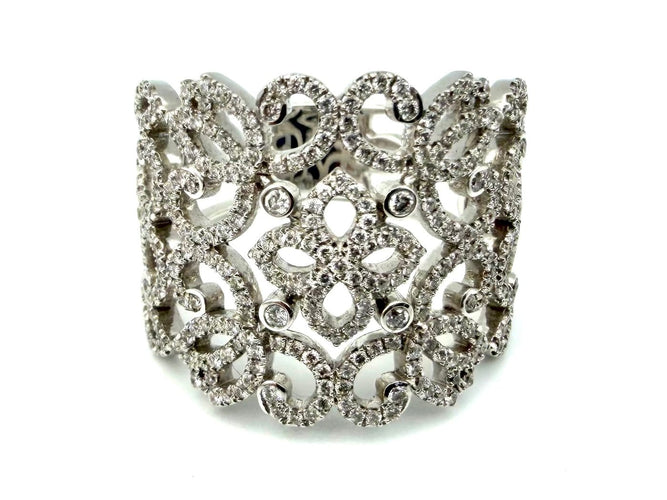 Bague 55 Messika Eden - Bague en or blanc 18K et diamants 58 Facettes MESSIKA BG