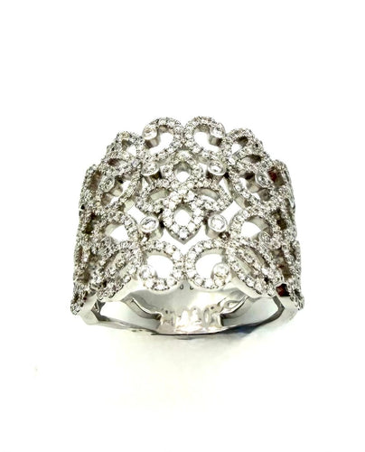 Bague 55 Messika Eden - Bague en or blanc 18K et diamants 58 Facettes MESSIKA BG