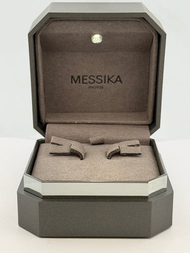 Boucles d'oreilles Messika My Twin - Boucles d'oreilles asymétriques en or blanc et diamants 58 Facettes 91011