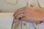 Bague 52.5 Bague ronde en platine ornée de diamants taille ancienne 58 Facettes 23325 - 24904