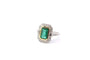 Bague 53 Bague émeraude et diamants en platine et or jaune 18 carats 58 Facettes 25238 25164