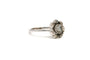Bague 46 Napoléon III - Bague en or blanc, argent et diamants taille rose 58 Facettes B510