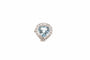 Bague 52 Bague aigue-marine et diamants en platine 58 Facettes 24749
