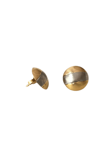 Boucles d'oreilles rondes en or 18K trois couleurs 58 Facettes 279