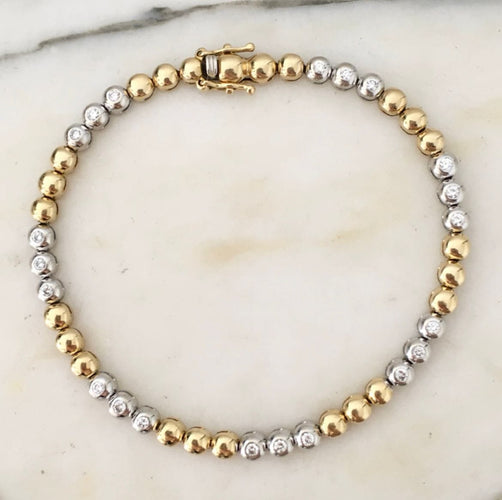 Bracelet Bracelet en or jaune et or blanc 18K et diamants 58 Facettes 280