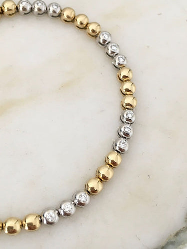 Bracelet Bracelet en or jaune et or blanc 18K et diamants 58 Facettes 280