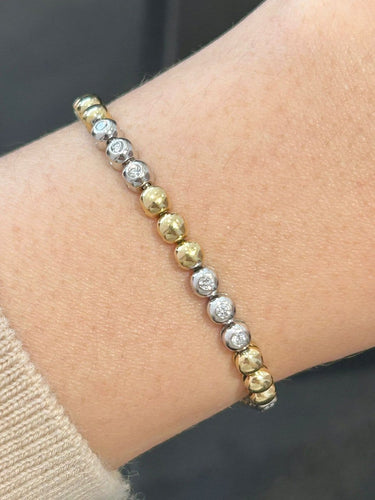 Bracelet Bracelet en or jaune et or blanc 18K et diamants 58 Facettes 280
